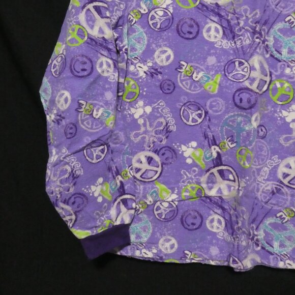 GEORGE | large (14-16) | Flannel Peace and Love Pajama Shirt and Pant Set - Picture 9 of 16